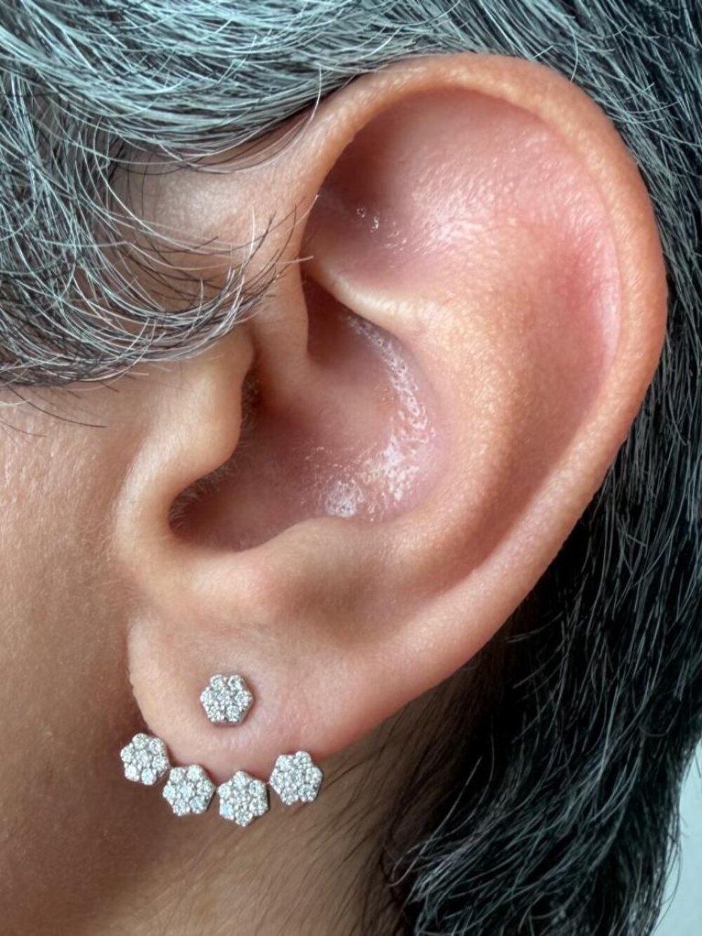 Birks Bee Chic® 18K White Gold Small Diamond Jacket Earrings